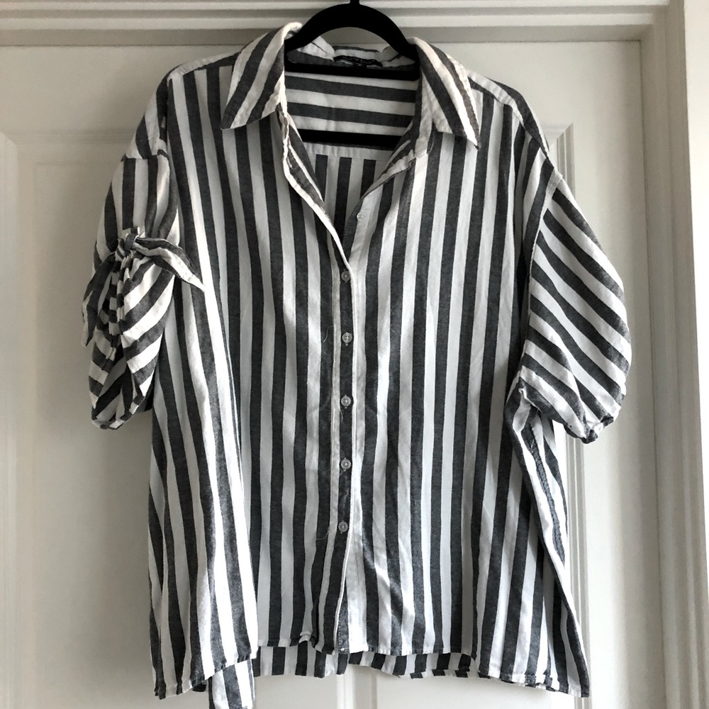 Striped Button Down Top